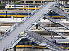 Fußgängerbrücke Rotterdam Hauptbahnhof